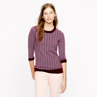 Collection cashmere herringbone sweater