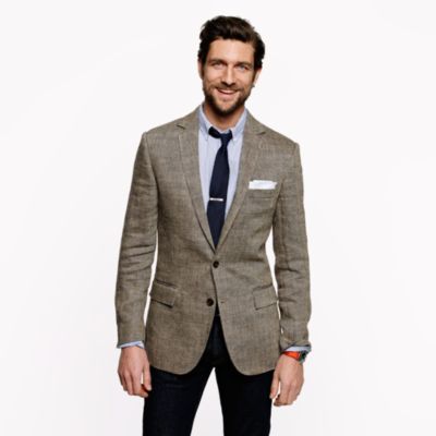 Ludlow sportcoat in herringbone Italian linen