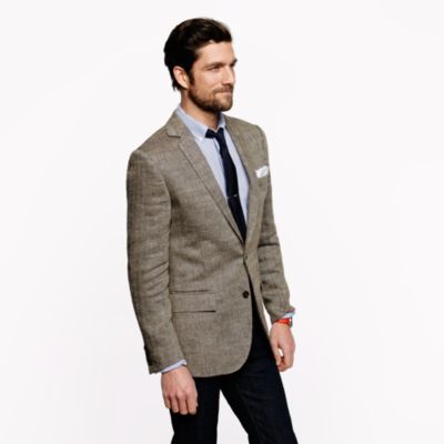Ludlow sportcoat in herringbone Italian linen