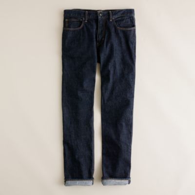 Slim-straight jean in resin crinkle wash