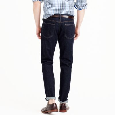 Slim-straight jean in resin crinkle wash
