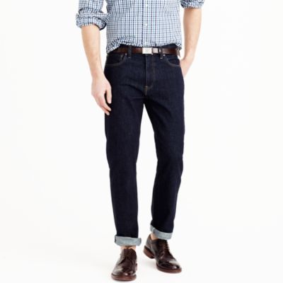 Vintage slim straight-fit jean in resin crinkle wash