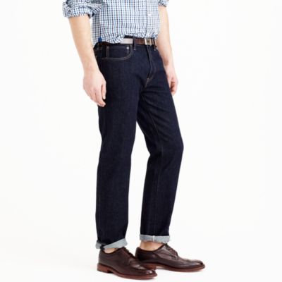 Slim-straight jean in resin crinkle wash