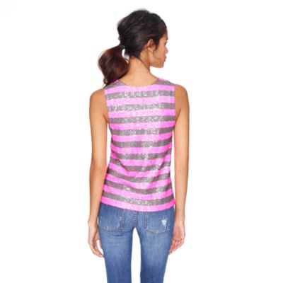 Sequin stripe shell