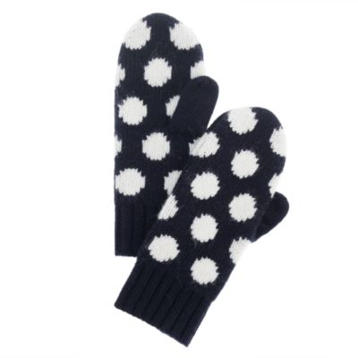 Girls' dot mittens