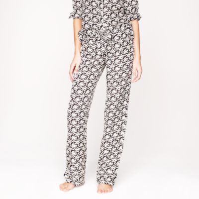 Collection silk ribbon bow-print pajama pant