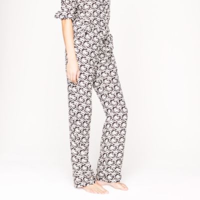 Collection silk ribbon bow-print pajama pant