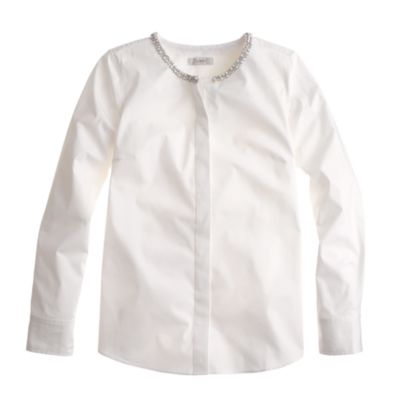 Collection jeweled-collar top