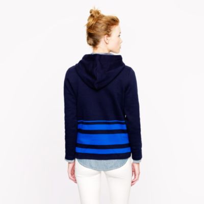 Engineered-stripe hoodie