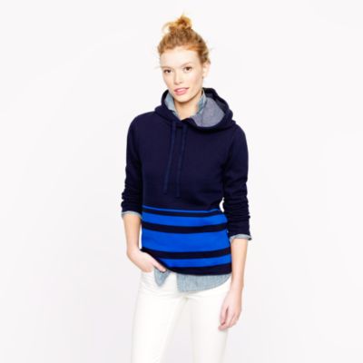 Engineered-stripe hoodie