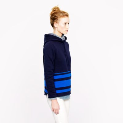 Engineered-stripe hoodie