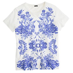 Mirrored floral tee
