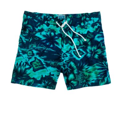 5" Portofino trunks in floral Hawaiian vista