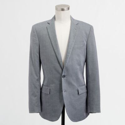 Factory Thompson two-button suit jacket with double vent in oxford cloth