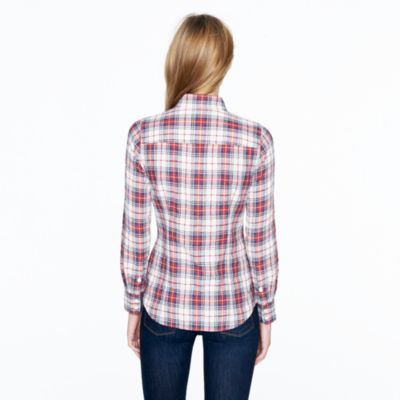 Perfect shirt in ivory tartan