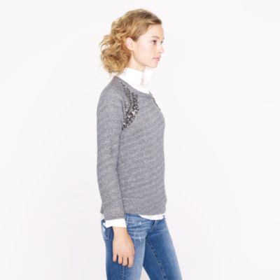 Collection embellished raglan sweatshirt