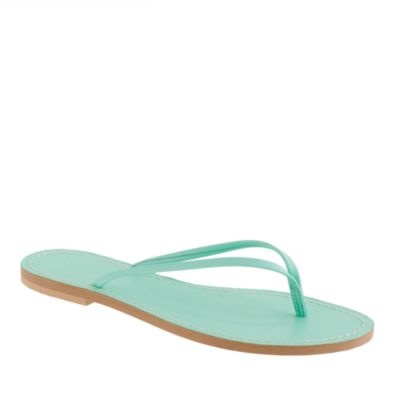 Leather capri sandals with colored footbed