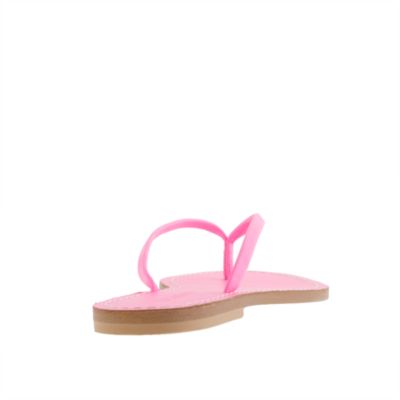 Leather capri sandals with colored footbed
