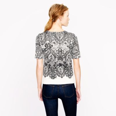 Lace-printed sweatshirt