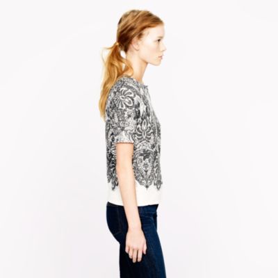 Lace-printed sweatshirt