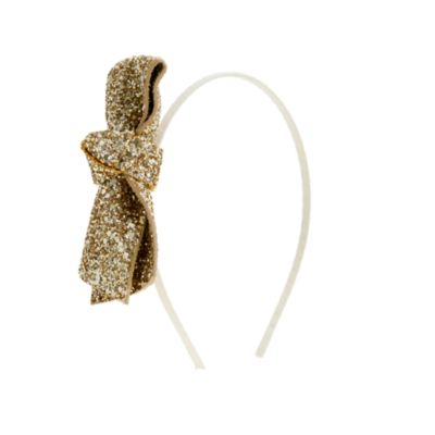 Girls' glitter bow headband