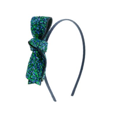 Girls' glitter bow headband