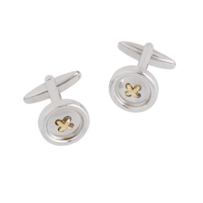 Metal button cuff links