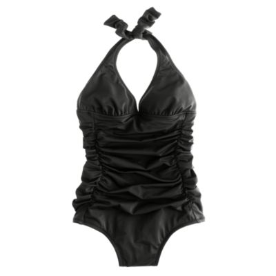 Padded ruched halter tank