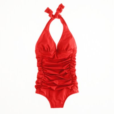 Padded ruched halter tank