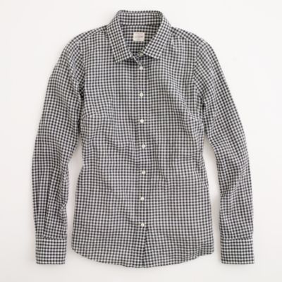 Factory classic button-down shirt in suckered gingham