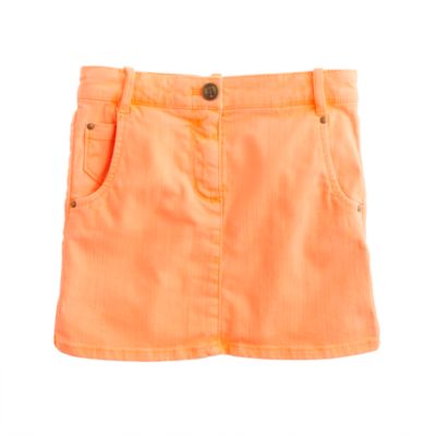 Girls' garment-dyed denim mini
