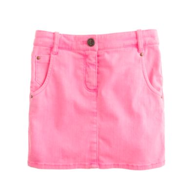 Girls' garment-dyed denim mini
