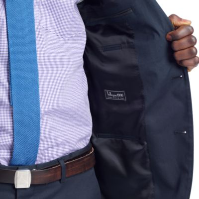 Ludlow suit jacket with double vent in Italian cotton piqu&eacute;