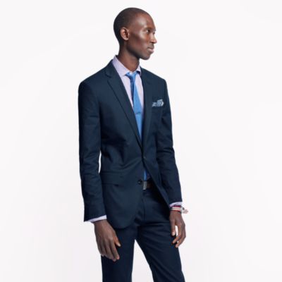 Ludlow suit jacket with double vent in Italian cotton piqu&eacute;