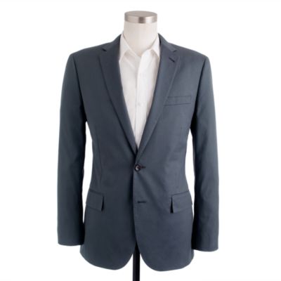 Ludlow suit jacket with double vent in Italian cotton piqu&eacute;