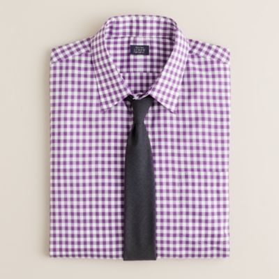 Point-collar dress shirt in medium gingham