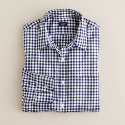Point-collar dress shirt in medium gingham