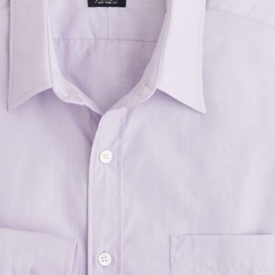 Point-collar end-on-end dress shirt