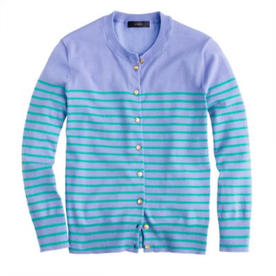 Jackie cardigan in stripe with anchor buttons