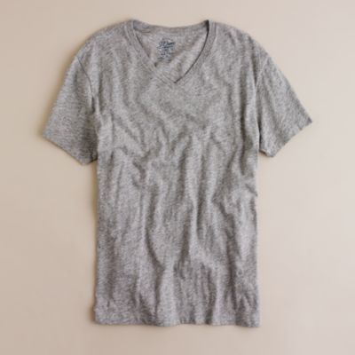 Slim field knit jasp&eacute; V-neck tee