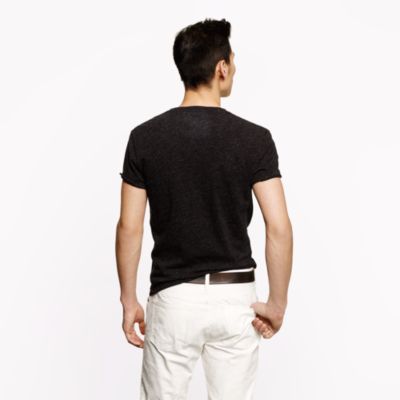 Slim field knit jasp&eacute; V-neck tee
