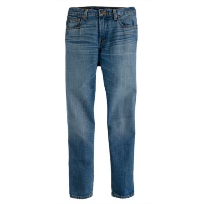 Cropped vintage straight jean in Walloon wash