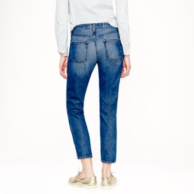 Cropped vintage straight jean in Walloon wash
