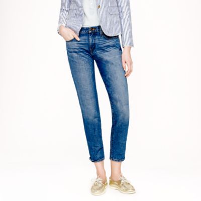 Cropped vintage straight jean in Walloon wash