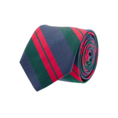 Regimental-stripe silk tie