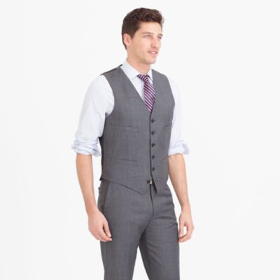 Ludlow suit vest in Italian worsted wool