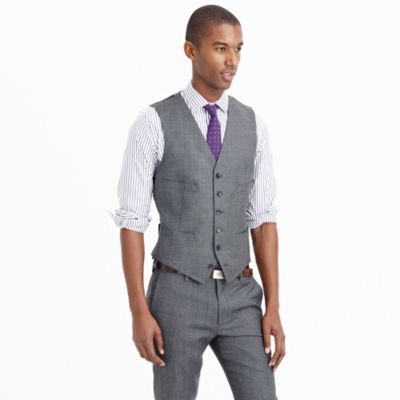 Ludlow suit vest in Italian worsted wool