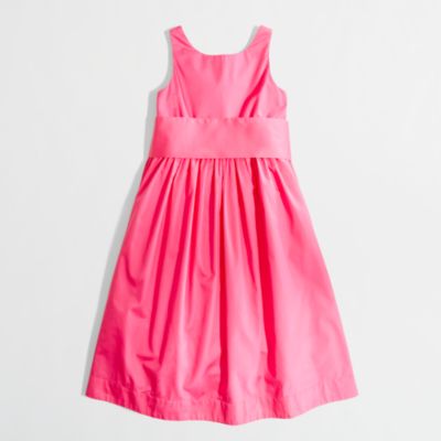 Factory girls' bow sash party dress