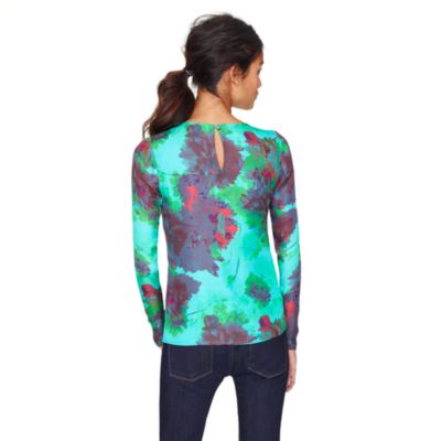 Chiffon top in hothouse floral
