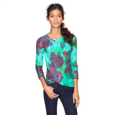 Chiffon top in hothouse floral